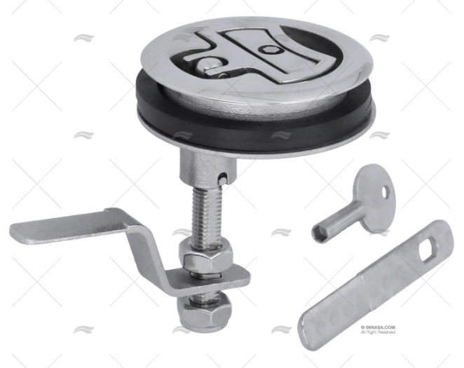 FECHO ESCOTILHA INOX 75mm (5-21mm)C/CHAVE