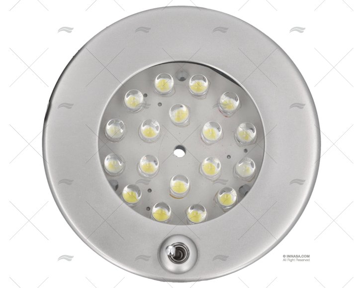 LUZ LED 70mm PRATEADO NÍQUEL C/INTERRUPTOR