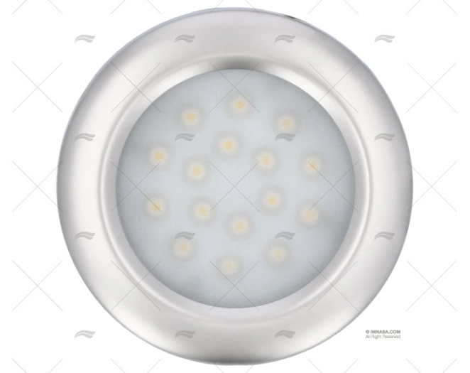 LUZ PLAFON LED  88mm 12/28V IP-65 ACETINADO.