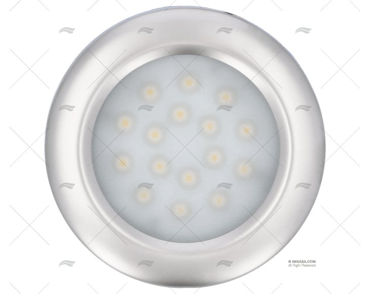 LUCE PLAFONIERA LED  88mm 12/28V IP-65 SATINATO.