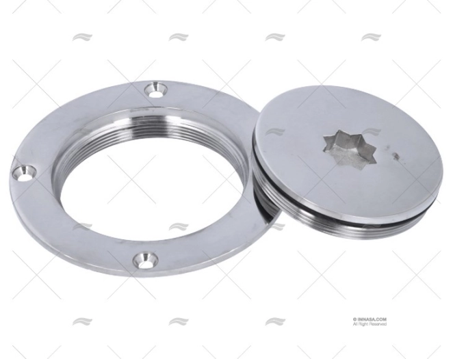 COPERCHIO PORTELLO DI ISPEZIONE A STELLA INOX SS 316 75