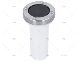 AFVOER UITGANG MET DEKSEL 1 1/2" AFDEKROZET.SS