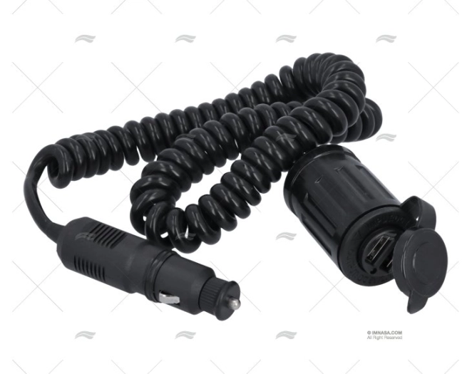 PRESA USB 12V 2 PORTE PROLUNGA ACCENDINO 1.8MT