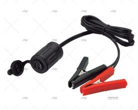 SOCKET USB 12V 2 PORS W/CABLE 1.8MT