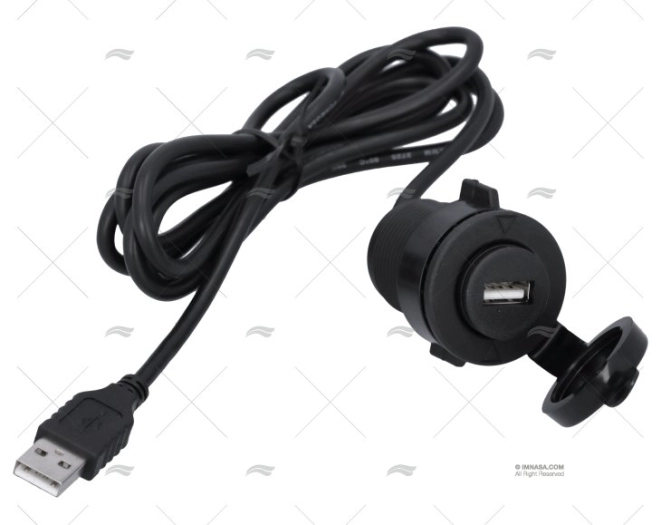 TOMADA USB 12-24V 1 ENT. EXTENSÃO USB 1.5M