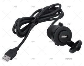 PRESA USB 12-24V 1 ENTRATA PROLUNGA USB 1.5M