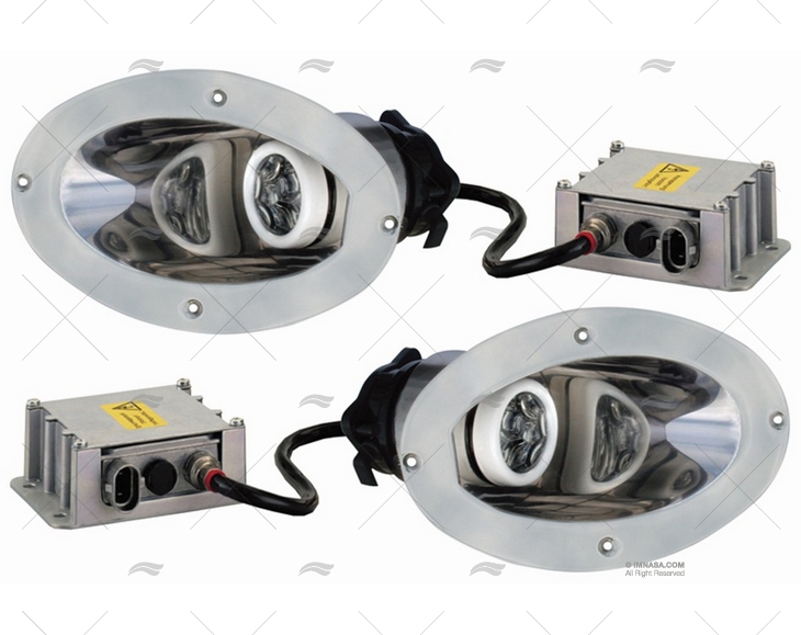 LUZ PROA XENON CARCAÇA INOX 12V