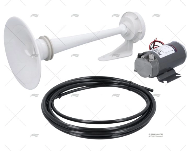 BUZINA COMPRESSOR BRANCA 12V MOLDURA