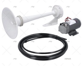 BUZINA COMPRESSOR BRANCA 12V MOLDURA