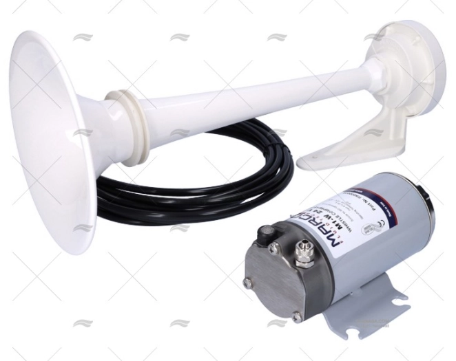 BUZINA COMPRESSOR BRANCA 24V MOLDURA