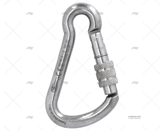 MOSQUETÃO SEM OLHAL 100 INOX ROSCA HR KONG