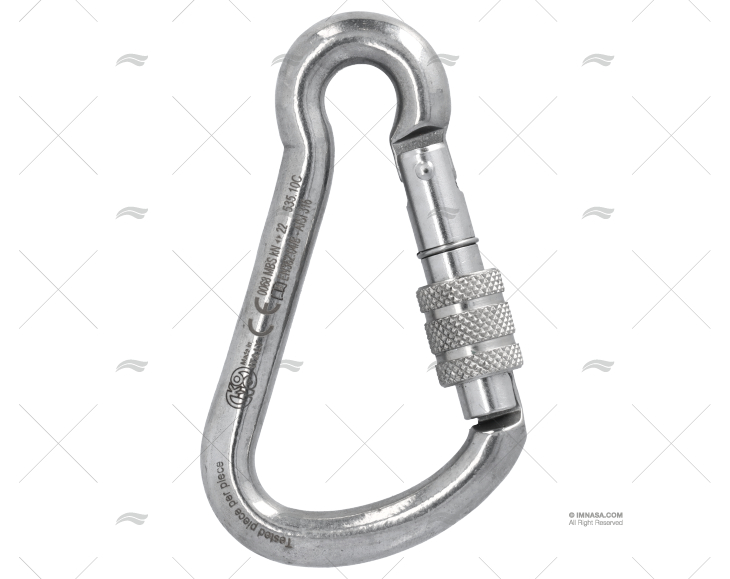 MOSQUETÃO SEM OLHAL 100 INOX ROSCA HR KONG