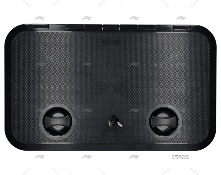 BLACK HATCH WITH LOCK 360x600mm