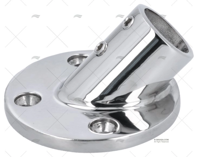 BOCCOLA PER SCALMO IN ACCIAIO INOX PER BALCONE 22mm 45º