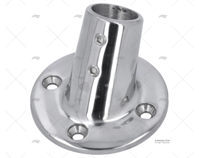 BOCCOLA PER SCALMO 60º 22mm INOX FONDELLO BASE ROTONDA