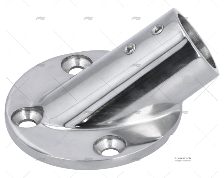 CASQUILHO DO LEME INOX PARA CORRIMÃO 25mm 30º