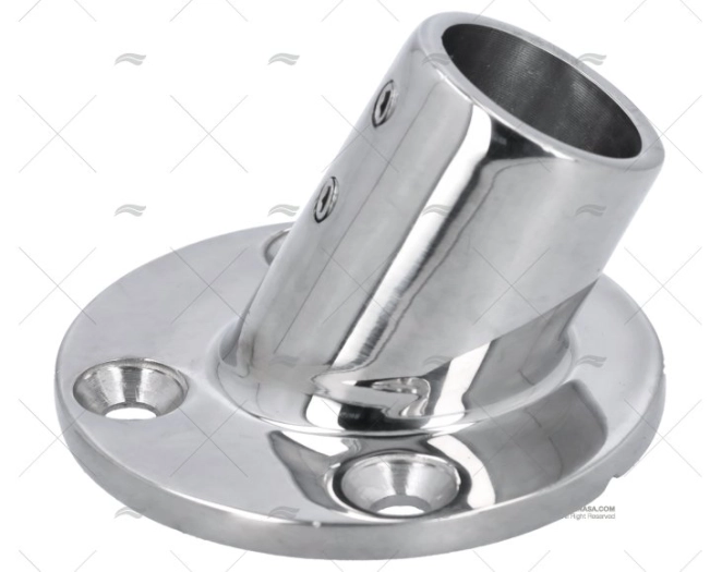 BOCCOLA PER SCALMO 60º 25mm INOX FONDO BASE ROTONDA