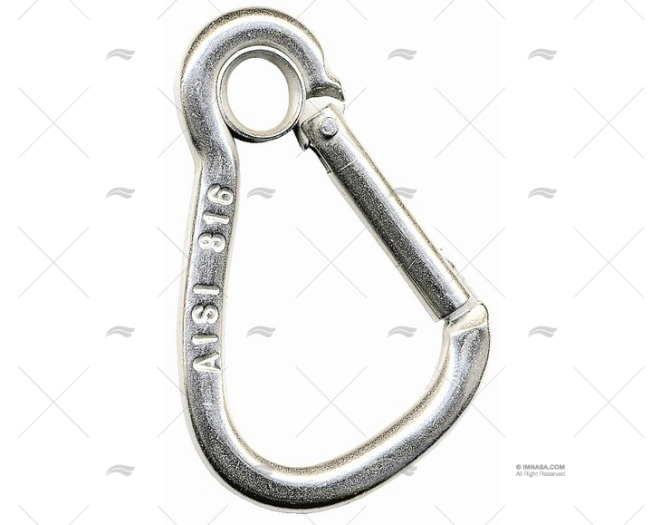 MOSCHETTONE CON OCCHIELLO  52mm INOX IMBRACATURA KONG
