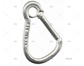 MOSCHETTONE CON OCCHIELLO  52mm INOX IMBRACATURA KONG
