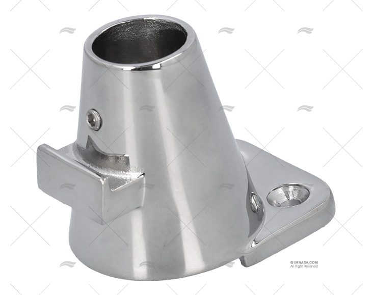 BASE MONTANTE INOX 25mm 7º