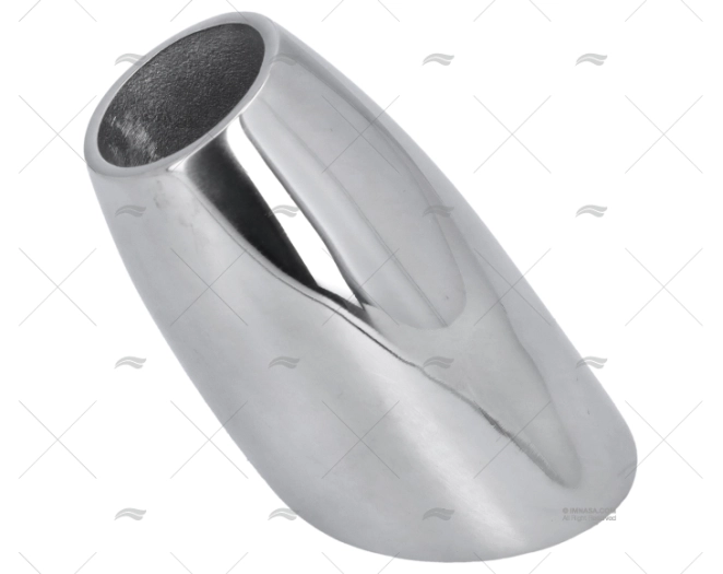 BOCCOLA PER SCALMO BALCONE INOX OVALE 60º 25mm