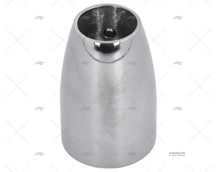 BOCCOLA PER SCALMO BALCONE INOX OVALE 90º 25mm