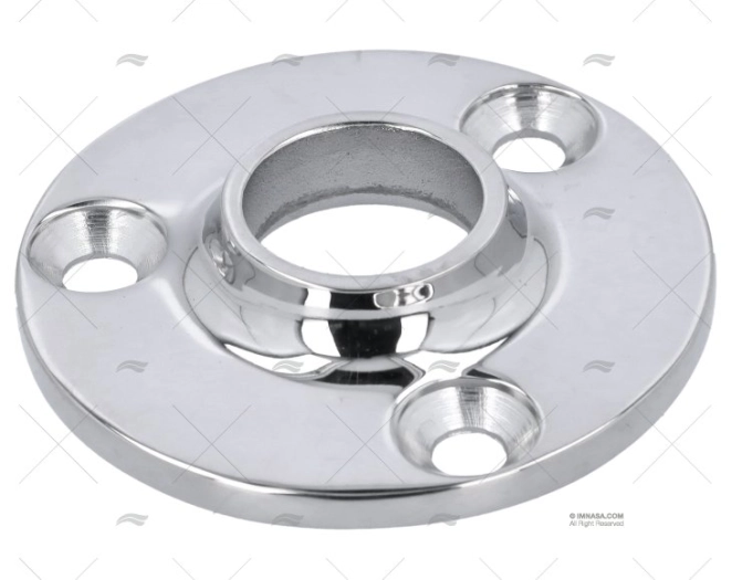 PLATINA BALCÃO REDONDA INOX 90º PARA SOLDAR