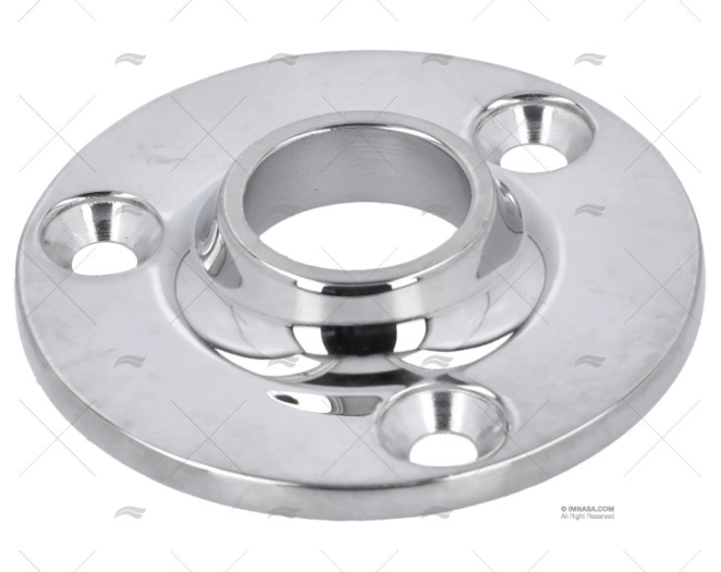 PLATINA BALCÃO REDONDA INOX 90º A SOLDAR