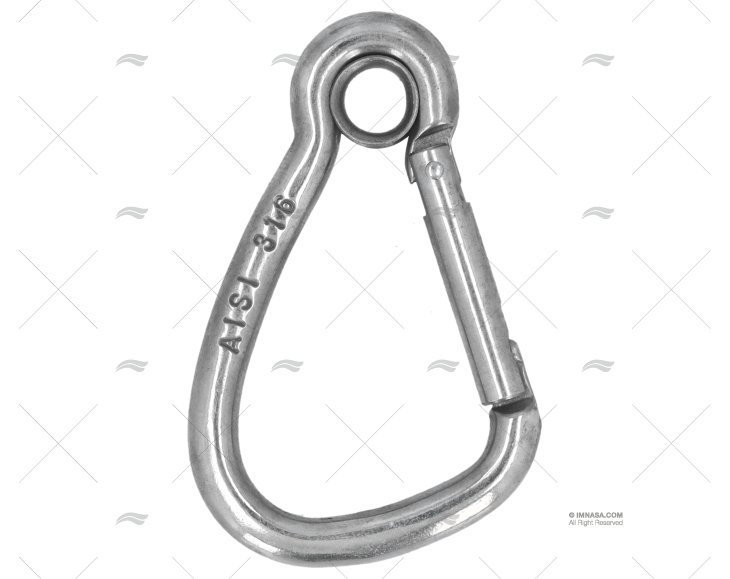 SPRING HOOK WITH RING S.S316 65 KONG