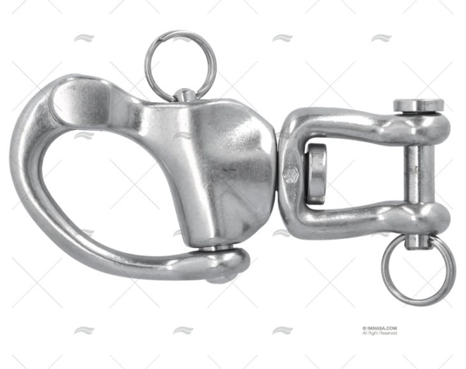 MOUSQUETON INOX AVEC MANILLE 87mm