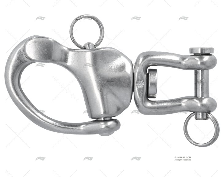 MOSQUETÃO INOX COM MANILA 87mm