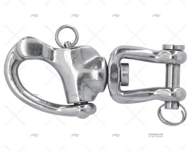 MOUSQUETON INOX AVEC MANILLE 128mm