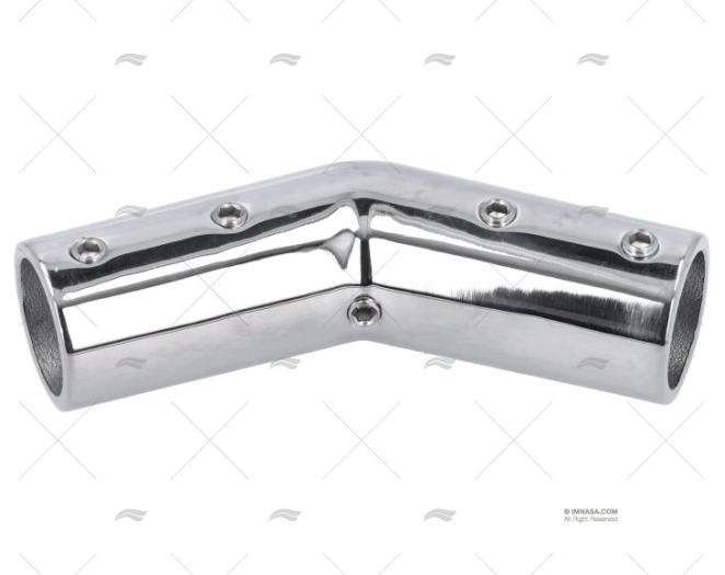 BOCCOLA PER SCALMO GOMITO INOX 22mm 140º