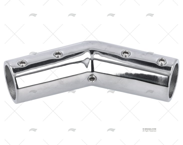 BOCCOLA PER SCALMO GOMITO INOX 22mm 140º