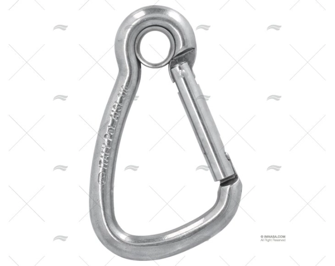 MOSCHETTONE CON OCCHIELLO  85mm INOX IMBRACATURA KONG
