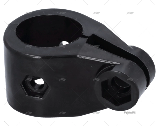 ABRAZADERA CAPOTA 25MM NEGRO CON AGÜJERO