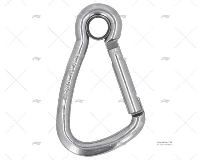 MOSQUETÃO COM OLHAL 125mm INOX ARNÊS KONG