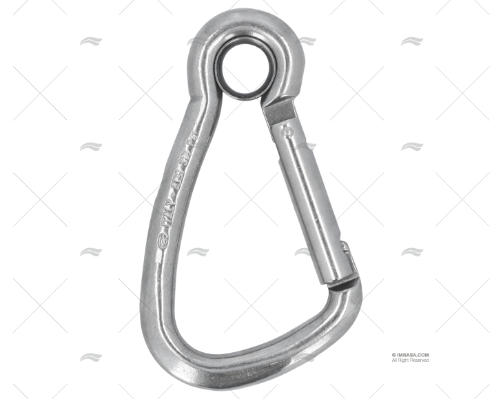 MOSQUETÃO COM OLHAL 125mm INOX ARNÊS KONG
