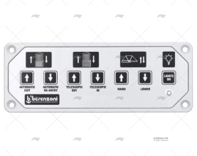 PAINEL BS 7 TECLAS COR PRATEADA BESENZONI