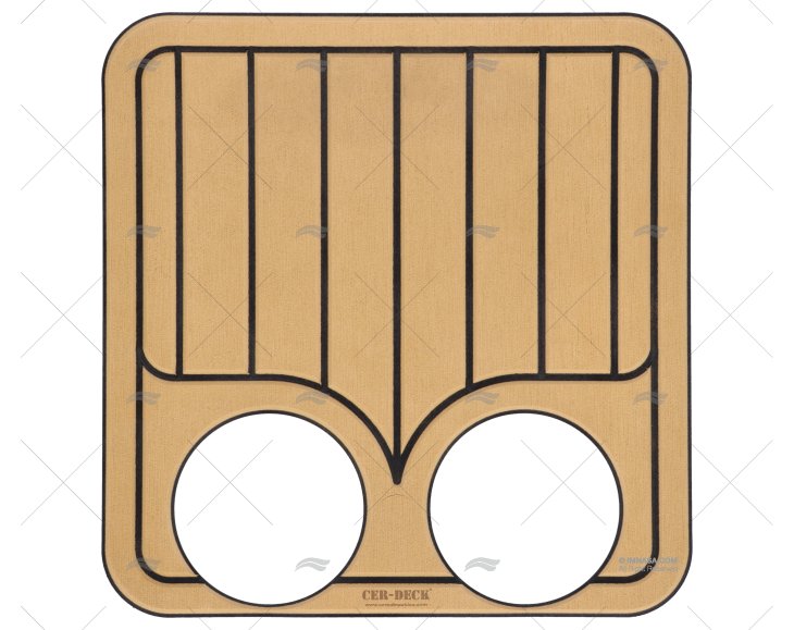 COVER FOR HATCH TEAK/BLACK 380x380mm 352