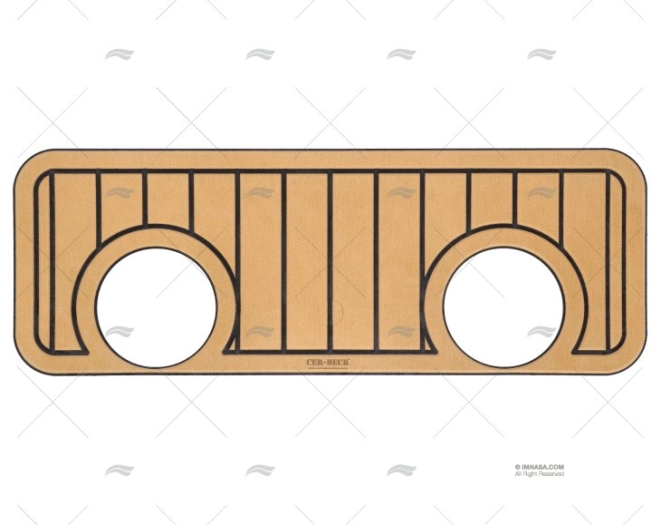 COVER FOR HATCH TEAK/BLACK 607x250mm 352