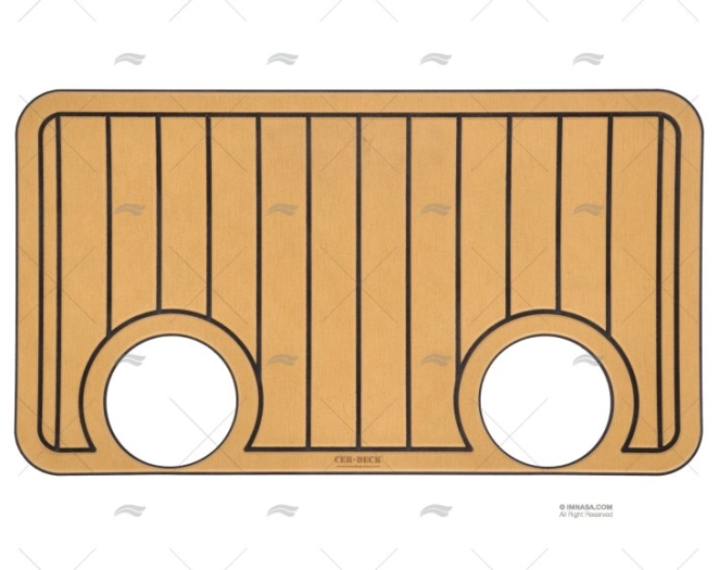 COVER FOR HATCH TEAK/BLACK 600x360mm 352