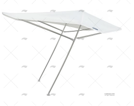 TOLDO ARIA 230mm TUBO INOX 25mm BRANCO TESSILMARE