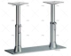 TABLE PEDESTAL  ALU.BL. DOUBLE T138 MGF BESENZONI
