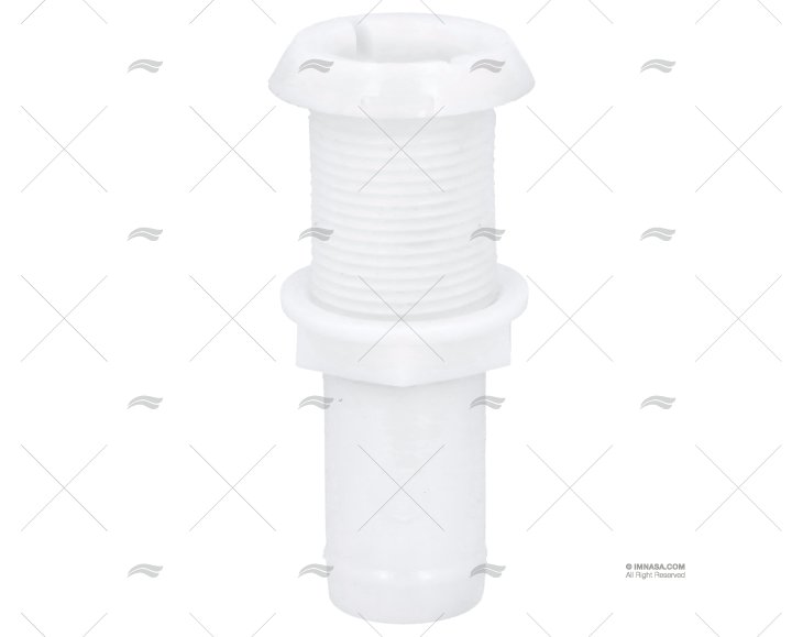 THRUHULL FOR HOSE 1-1/8 WHITE PERKO