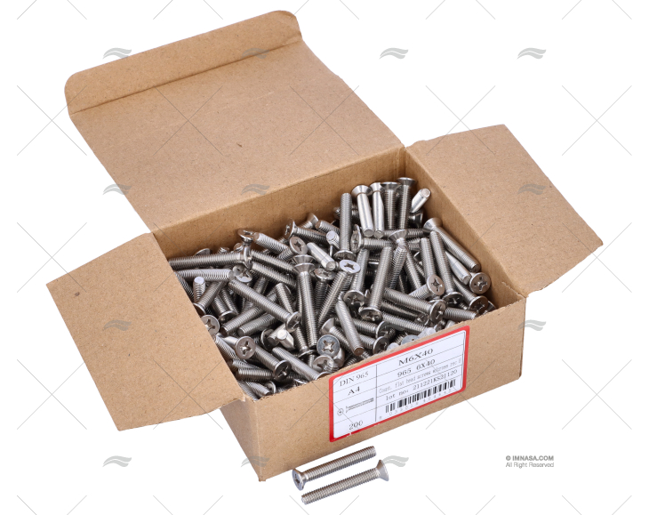 BOLT DIN965 A4 6x40 (200)