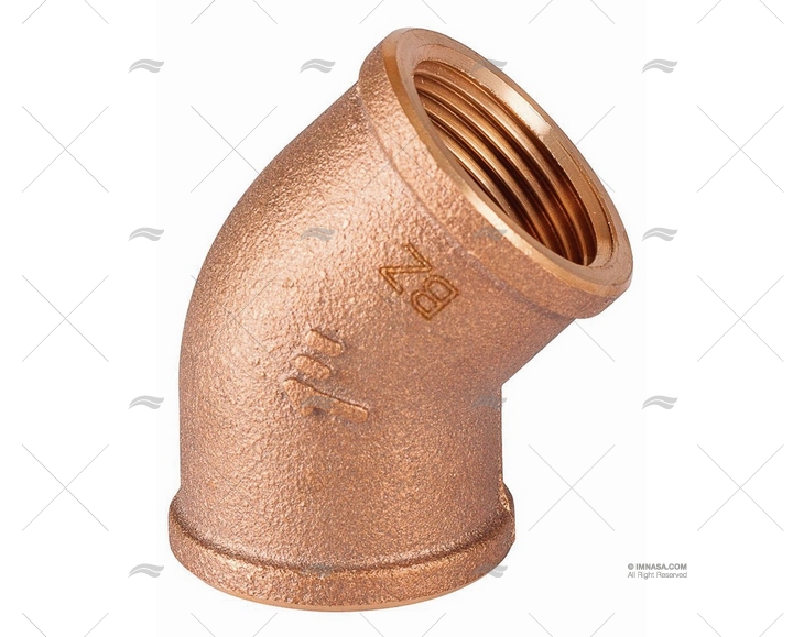 COTOVELO BRONZE F-F 45º 3/8"  GUIDI