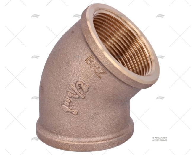 COTOVELO BRONZE F-F 45º 1"1/2 GUIDI