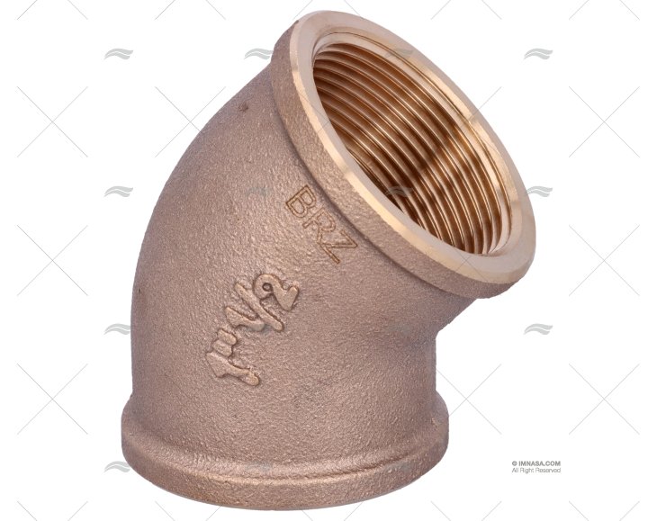 COTOVELO BRONZE H-H 45º 1"1/2 GUIDI