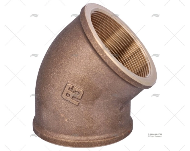 COTOVELO BRONZE F-F 45º 2"1/2 GUIDI